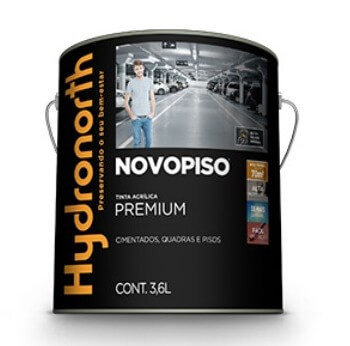 Tinta Piso Premium 3,6L Cinza Chumbo Novopiso Hydronorth