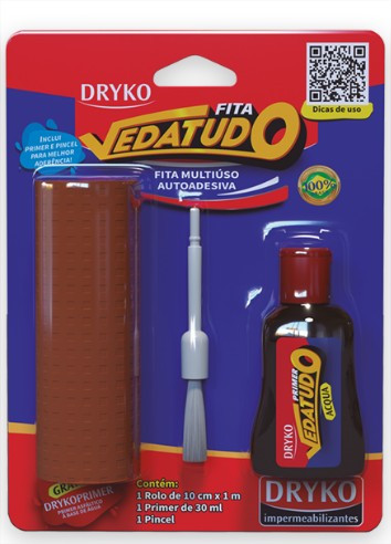 Kit Reparo Terra - Fita Multiuso 10cm x 1mt + Drykoprimer 30ml Dryko
