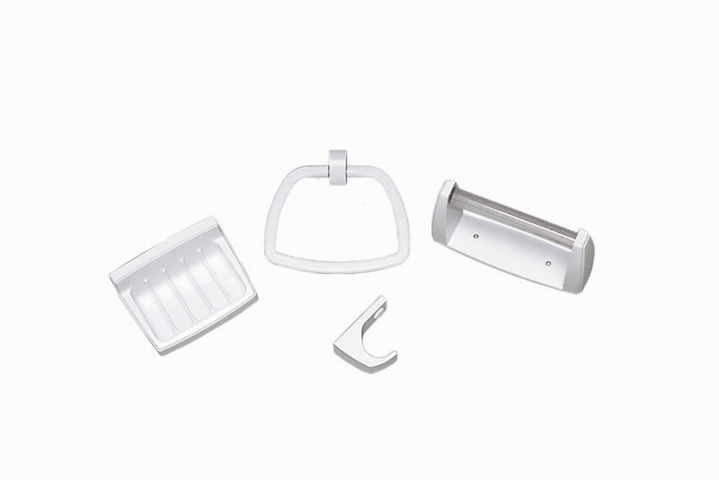 Kit para Banheiro Plástico Branco 4 peças Astra