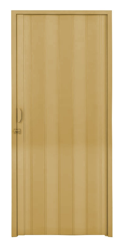 Porta Sanfonada PVC 2,10x0,84m Bege Plasflex