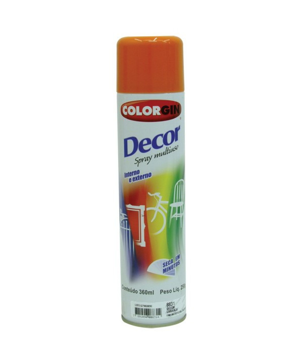 Tinta Spray Decor 350ml Laranja Colorgin