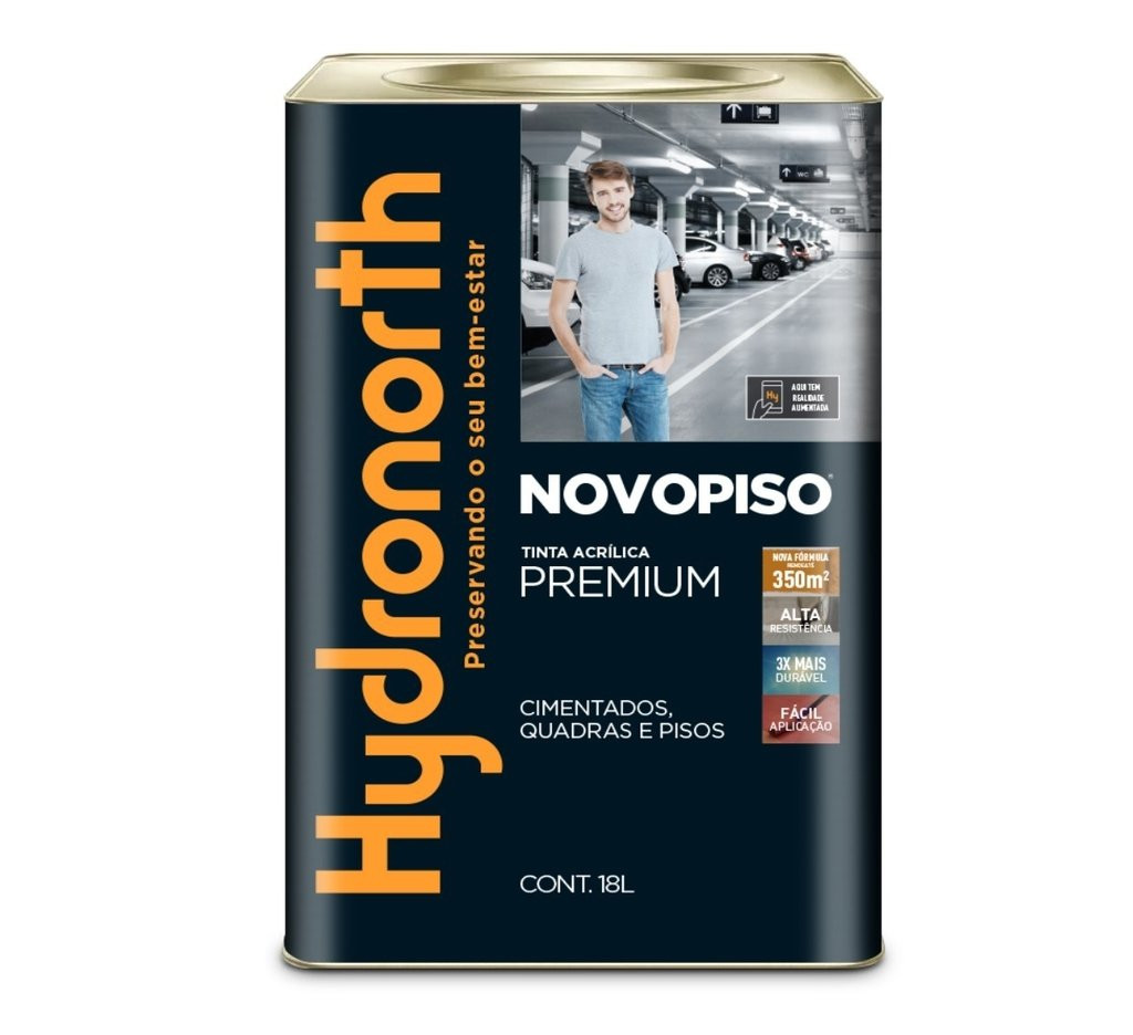 Tinta Piso Premium 18L Concreto Novopiso Hydronorth