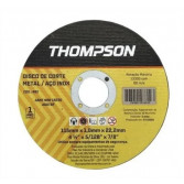 Disco de Corte Metal e Aço Inox - 115mm x 1,0mm x 22,2mm Thompson