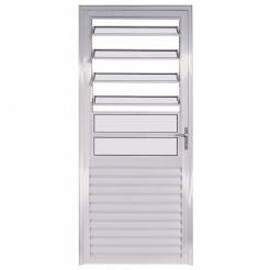 Porta de Alumínio Branco Basculante 2,10x0,80m Direita Esquadriart
