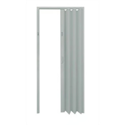 Porta Sanfonada PVC 2,10x0,60m Cinza Plasflex